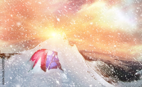 Fototapeta Tent after the storm