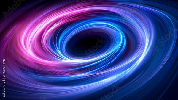 Fototapeta A purple and blue wave with stars in the background. The wave is long and has a lot of stars