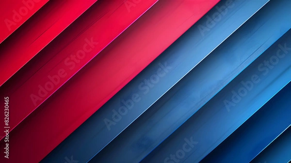 Obraz Blue red abstract presentation background with stripes