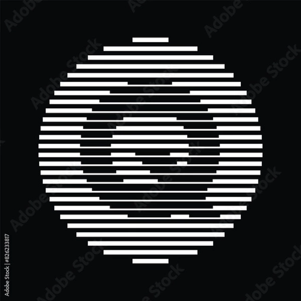Fototapeta Letter Q Logo Icon with Rounded Line Pattern