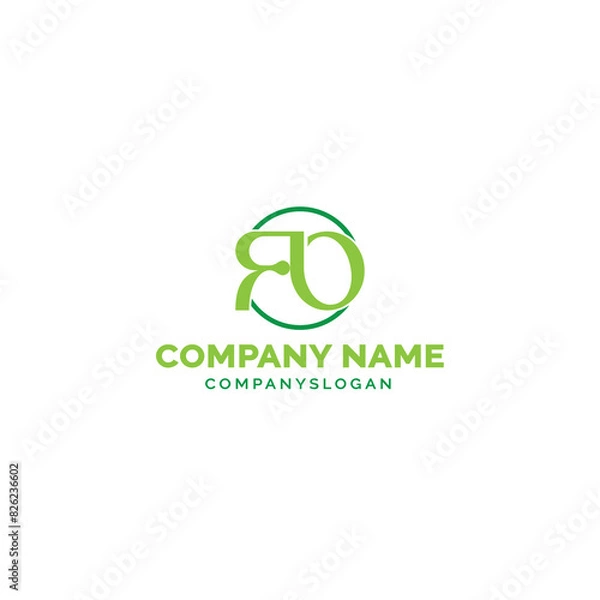Obraz Letter RO logo design, vector logo design