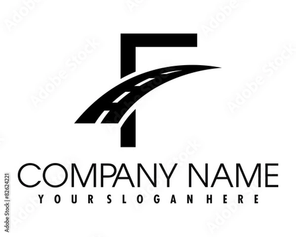 Fototapeta F road logo image vector