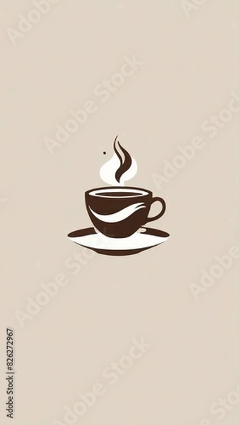 Fototapeta vector icon for a cup of coffee, illustration of a cup of coffee icon