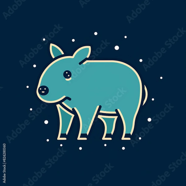 Obraz Twinkling_Tapir_Tapir_with_twinkling_eyes_Mo