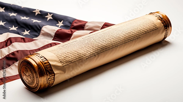 Fototapeta us constitution on a white background