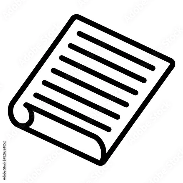 Obraz paper clip art vector illustration icon