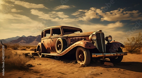 Obraz old abandoned car