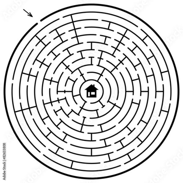 Fototapeta A circle maze