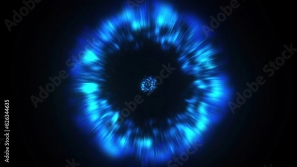 Fototapeta Bright abstract shockwave. Computer generated 3d render