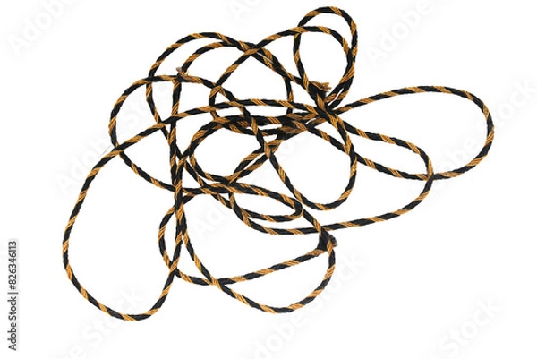 Fototapeta rope and a carabiner climbing for isolated on a transparent background