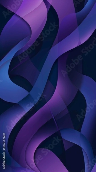 Fototapeta Dynamic wave patterns in a colorful abstract digital artwork background