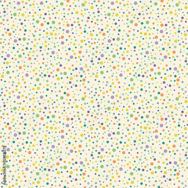 Fototapeta Dots Seamless pattern for fabric, papers, scrapbooking