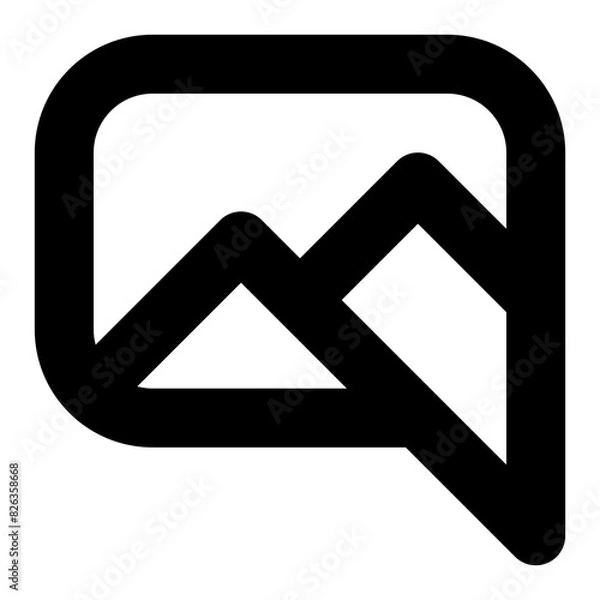 Fototapeta commen image line icon for user interface