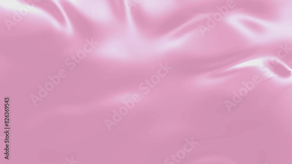 Fototapeta Calm richness: slow waves of smooth pink silk, elegance and luxu
