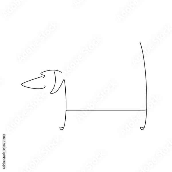 Obraz Dachshund logo template