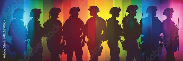 Fototapeta Diversity (Rainbow): Symbolizes the importance of diversity and inclusion in police forces, including the need for diverse perspectives in managing protests