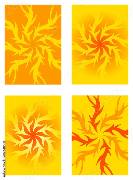 Obraz Fondo con llamas estilo tribal amarillo