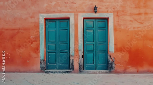Fototapeta Two doors, imagine the image showing the alternative perspective