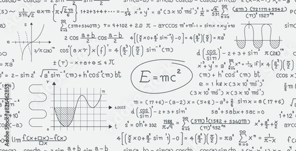 Fototapeta The science of seamless scientific and mathematical calculations.
