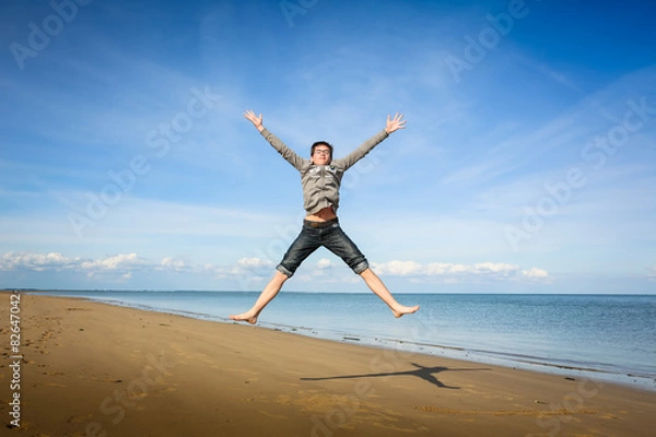 Fototapeta sauter garçon