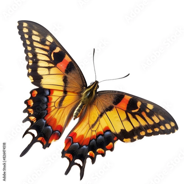 Fototapeta Butterfly isolated on transparent background. Cut out