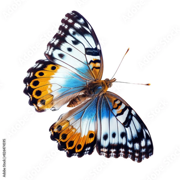 Fototapeta Butterfly isolated on transparent background. Cut out