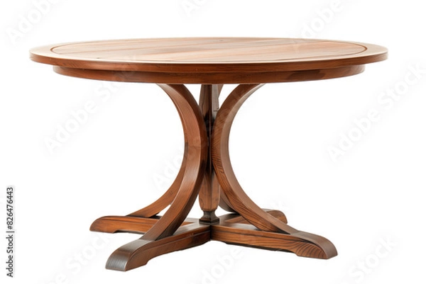 Fototapeta Wooden Table isolated on transparent background. Cut out