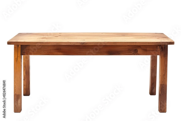 Fototapeta Wooden Table isolated on transparent background. Cut out