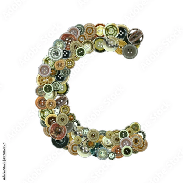 Fototapeta Buttons letter