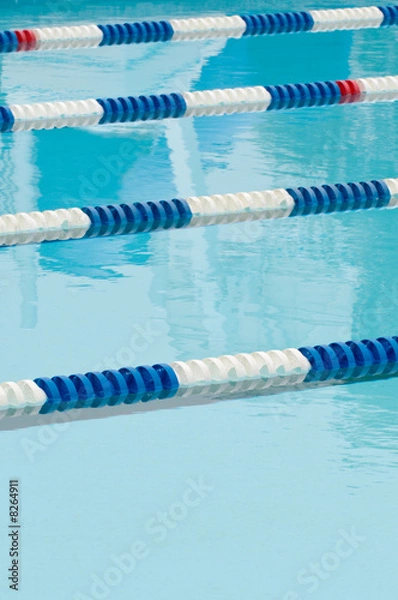 Obraz Lane separators in outdoor swimming pool