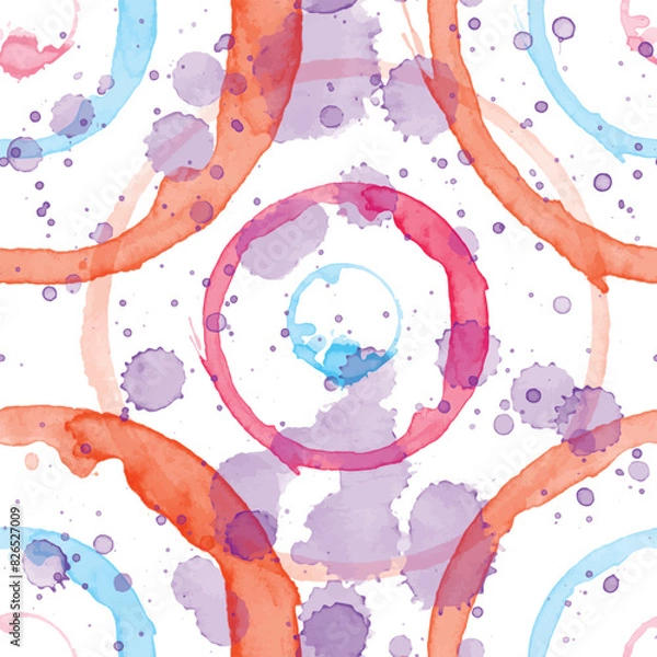 Fototapeta Watercolor seamless pattern