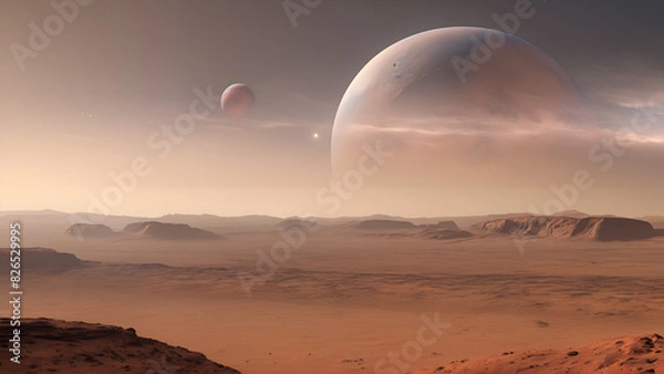 Obraz the moon over the desert