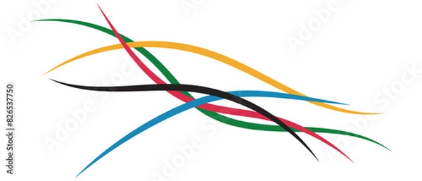 Fototapeta Olympic game background with lines. vector illustration.