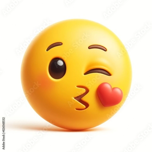 Obraz 3D emoji blowing a kiss