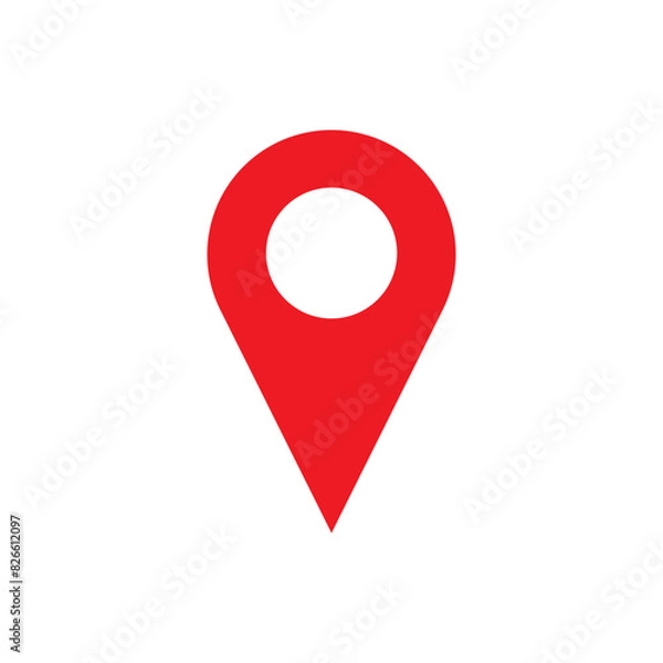 Fototapeta Vector location icons on a white background.