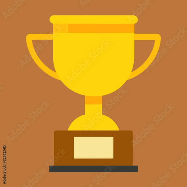 Obraz gold trophy cup logo 