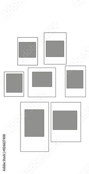 Obraz Collage Frame Illustrations  Vectors template images 