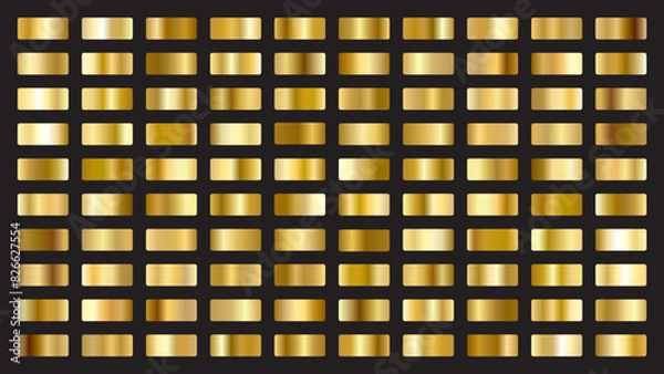Fototapeta A large set of gold gradients