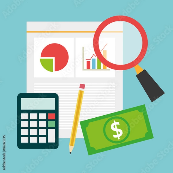 Obraz Financial Vector Design Illustration