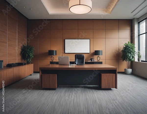 Obraz modern office interior design 4k