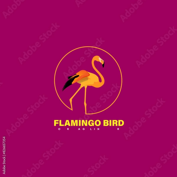 Obraz Flamingo Bird Logo