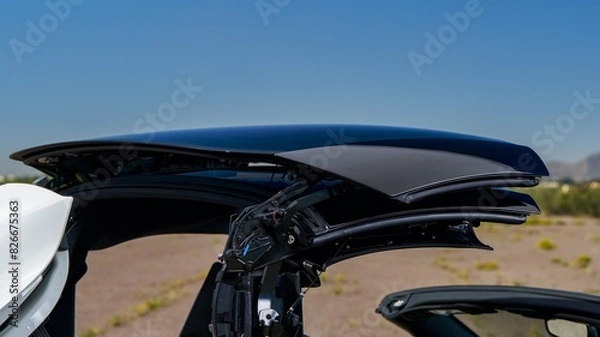 Obraz Convertible top of a car opening