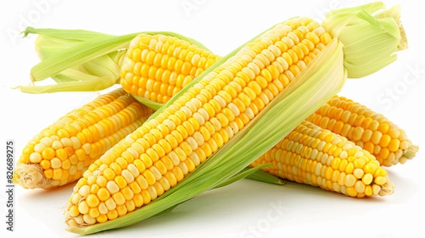 Obraz sweet corn isolated on white background