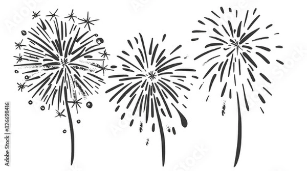 Obraz Fireworks, hand drawn