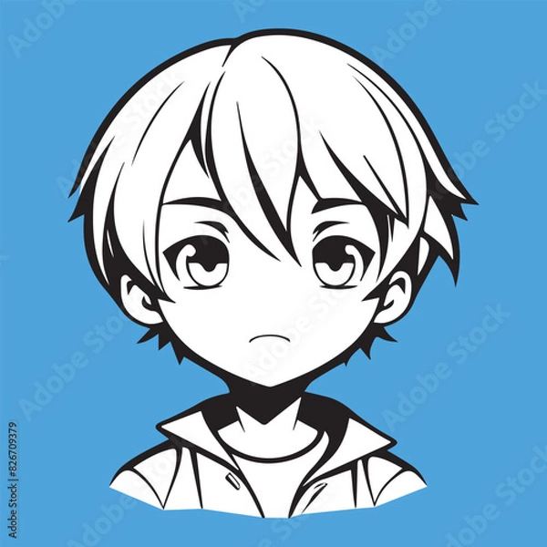 Fototapeta child with a smile cute boy face vector design