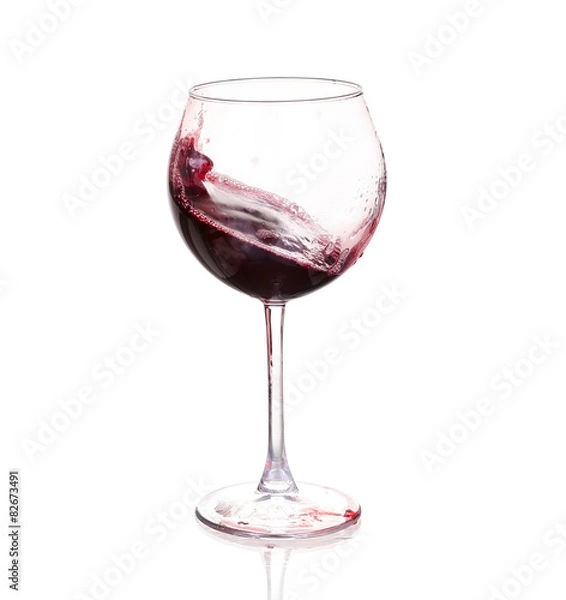 Fototapeta Set of glasses with red wine