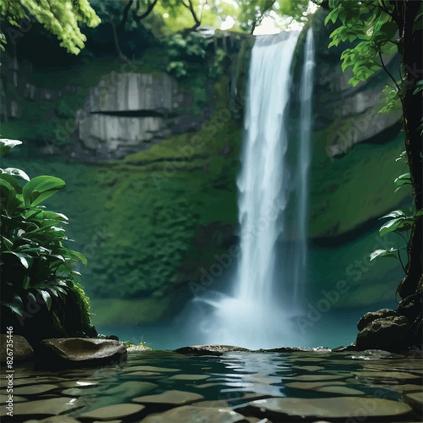 Obraz waterfall in the forest