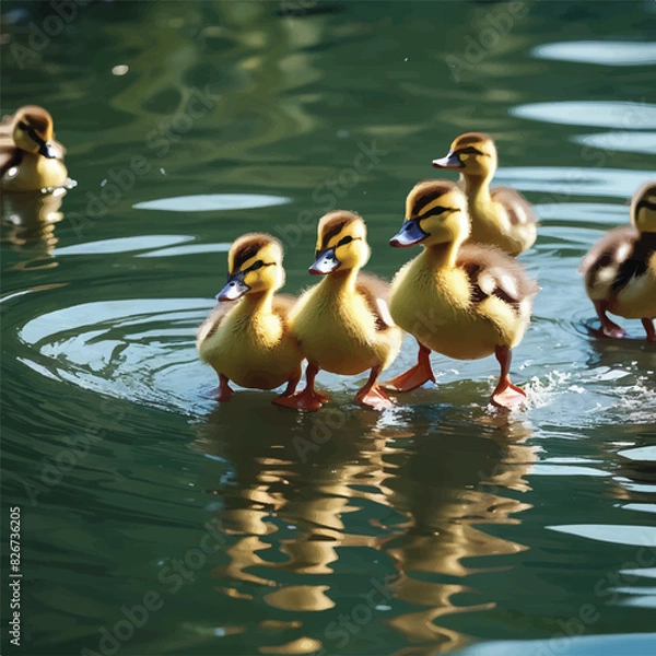 Obraz ducks in the lake