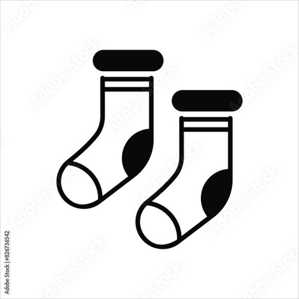 Fototapeta Socks vector icon