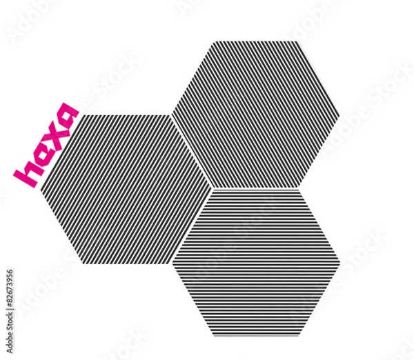 Obraz Hexagonal stripes